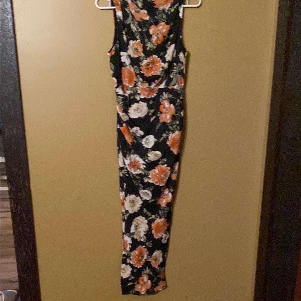 Hello Molly Black Floral Midi Dress